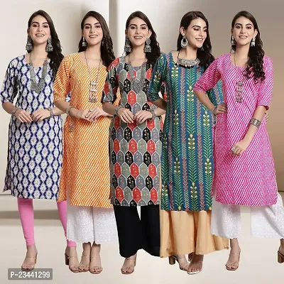 Fancy Crepe Kurtis For Women Pack Of 5