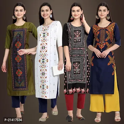 Fancy Crepe Kurtis for Women Pack Of 4-thumb0