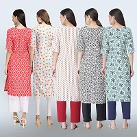 Women Stylish Crepe Printed Staright Kurta-thumb1