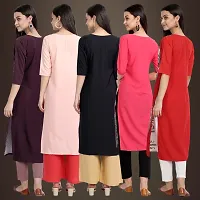 Fancy Crepe Kurtis For Women Pack Of 5-thumb1