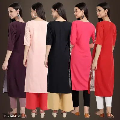 Fancy Crepe Kurtis For Women Pack Of 5-thumb2