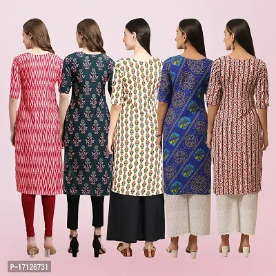 Women Stylish Crepe Printed Straight Kurta-thumb2