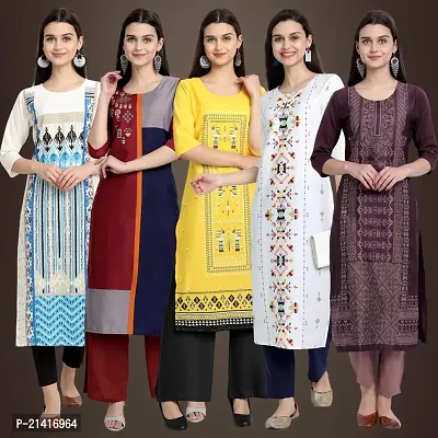 Fancy Crepe Kurtis For Women Pack Of 5