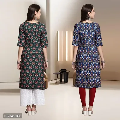 Fancy Rayon Kurtis For Women Pack Of 2-thumb2