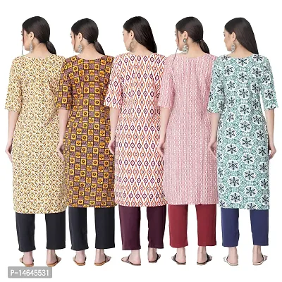 New Crepe Printed Kurtis Combo For Women Pack Of 5-thumb2