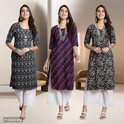 Fancy Rayon Kurtis For Women Pack Of 3