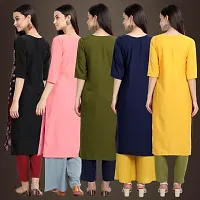 Fancy Crepe Kurtis For Women Pack Of 5-thumb1