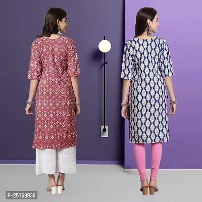 Fancy Crepe Kurtas For Women Pack Of 2-thumb2