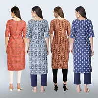 Women Stylish Crepe Straight Kurta-thumb1