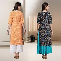 Fancy Rayon Kurtis For Women Pack Of 2-thumb1