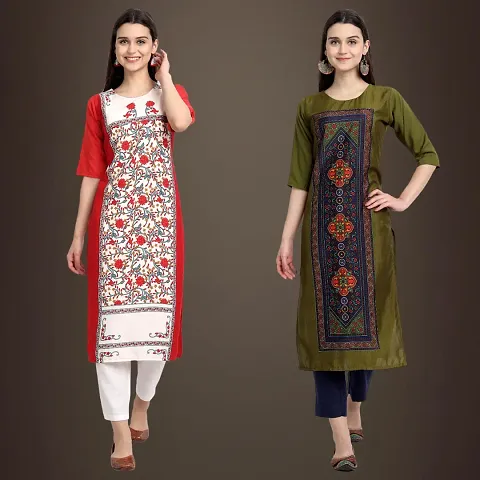 Fancy Crepe Kurtis for Women Pack Of 2