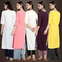 Fancy Crepe Kurtis For Women Pack Of 5-thumb1