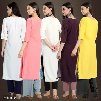 Fancy Crepe Kurtis For Women Pack Of 5-thumb2