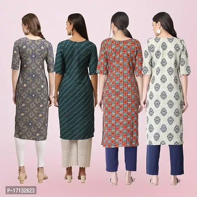 Women Stylish Crepe Printed Straight Kurta-thumb2