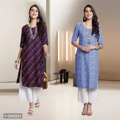 Fancy Rayon Kurtis For Women Pack Of 2