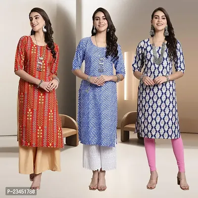 Fancy Rayon Kurtis For Women Pack Of 3