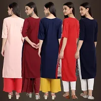 Fancy Crepe Kurtis For Women Pack Of 5-thumb1