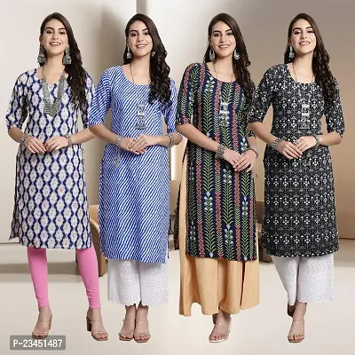 Fancy Crepe Kurtis for Women Pack Of 4