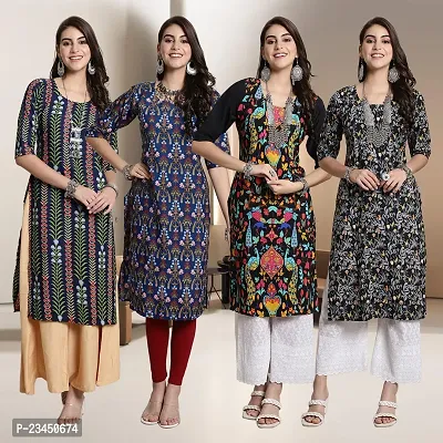 Fancy Crepe Kurtis for Women Pack Of 4