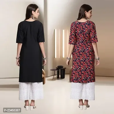 Fancy Rayon Kurtis For Women Pack Of 2-thumb2