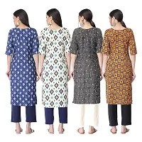 New Crepe Combo Printed Kurtis For Women Pack Of 4-thumb1