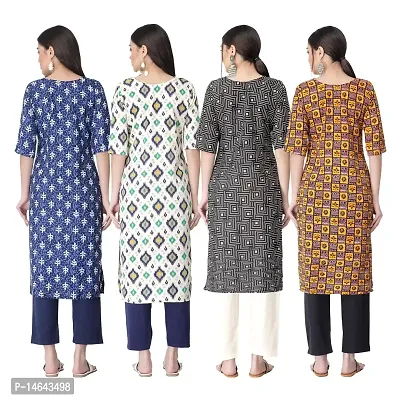 New Crepe Combo Printed Kurtis For Women Pack Of 4-thumb2