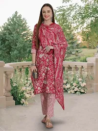 Fancy Cotton Blend Kurta Bottom And Dupatta Set For Women-thumb4