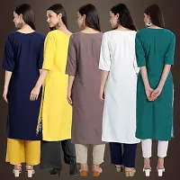 Fancy Crepe Kurtis For Women Pack Of 5-thumb1