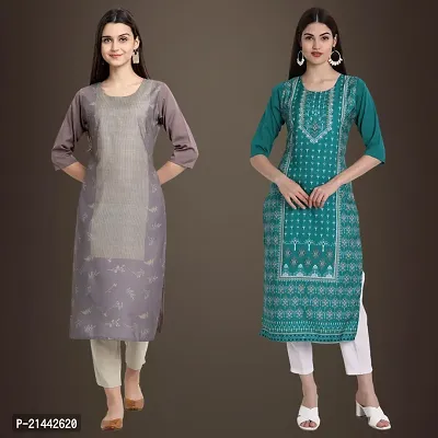 Fancy Crepe Kurtis for Women Pack Of 2-thumb0