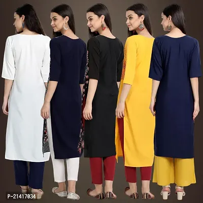 Fancy Crepe Kurtis For Women Pack Of 5-thumb2