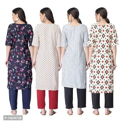 New Crepe Combo Printed Kurtis For Women Pack Of 4-thumb2