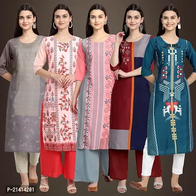 Fancy Crepe Kurtis For Women Pack Of 5