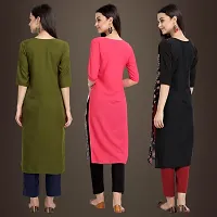 Fancy Crepe Kurtis for Women Pack Of 3-thumb1