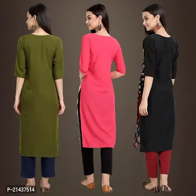 Fancy Crepe Kurtis for Women Pack Of 3-thumb2