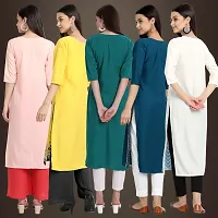 Fancy Crepe Kurtis For Women Pack Of 5-thumb1