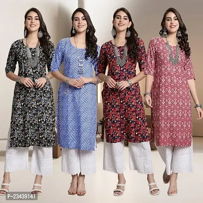 Fancy Crepe Kurtis for Women Pack Of 4-thumb0