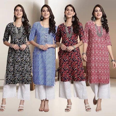 Fancy Crepe Kurtis for Women Pack Of 4