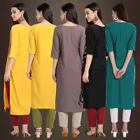 Fancy Crepe Kurtis For Women Pack Of 5-thumb1