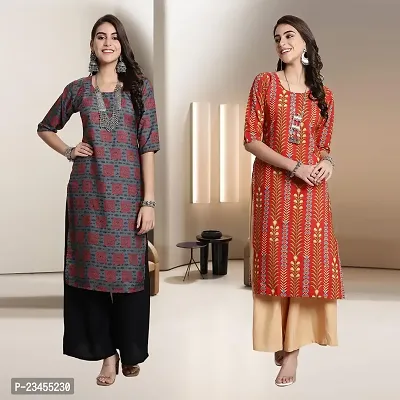 Fancy Rayon Kurtis For Women Pack Of 2