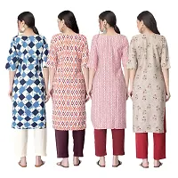 New Crepe Combo Printed Kurtis For Women Pack Of 4-thumb1