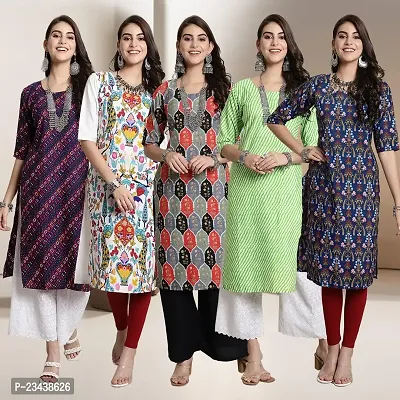 Fancy Crepe Kurtis For Women Pack Of 5-thumb0