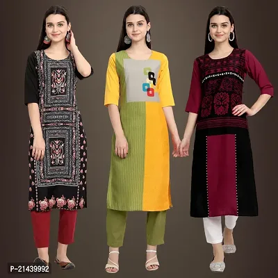 Fancy Crepe Kurtis for Women Pack Of 3