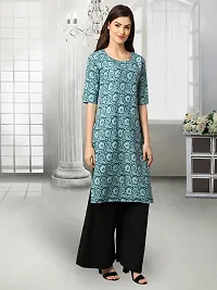 Stylish Blue Crepe Stitched Kurta For Women-thumb2