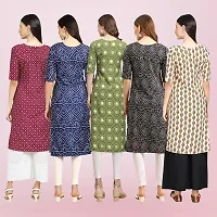 Women Stylish Crepe Printed Straight Kurta-thumb1