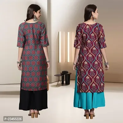 Fancy Rayon Kurtis For Women Pack Of 2-thumb2