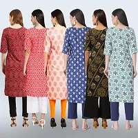 Women Stylish Crepe Printed Straight Kurta Combo-thumb1