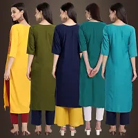 Fancy Crepe Kurtis For Women Pack Of 5-thumb1