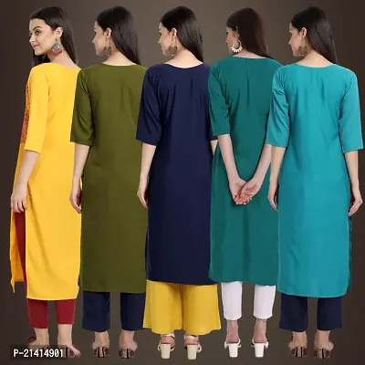 Fancy Crepe Kurtis For Women Pack Of 5-thumb2