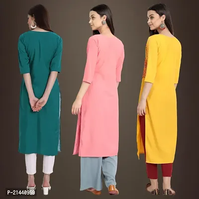 Fancy Crepe Kurtis for Women Pack Of 3-thumb2