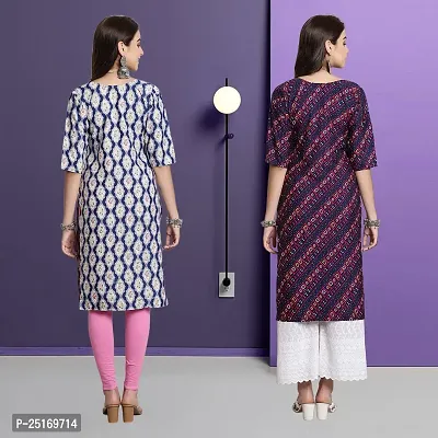 Fancy Crepe Kurtas For Women Pack Of 2-thumb2